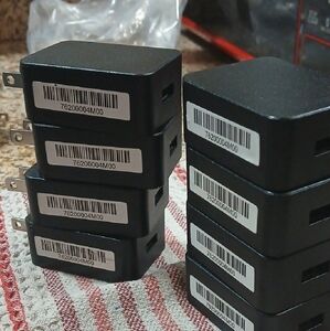 8 New Black USB Wall Charger Adapters